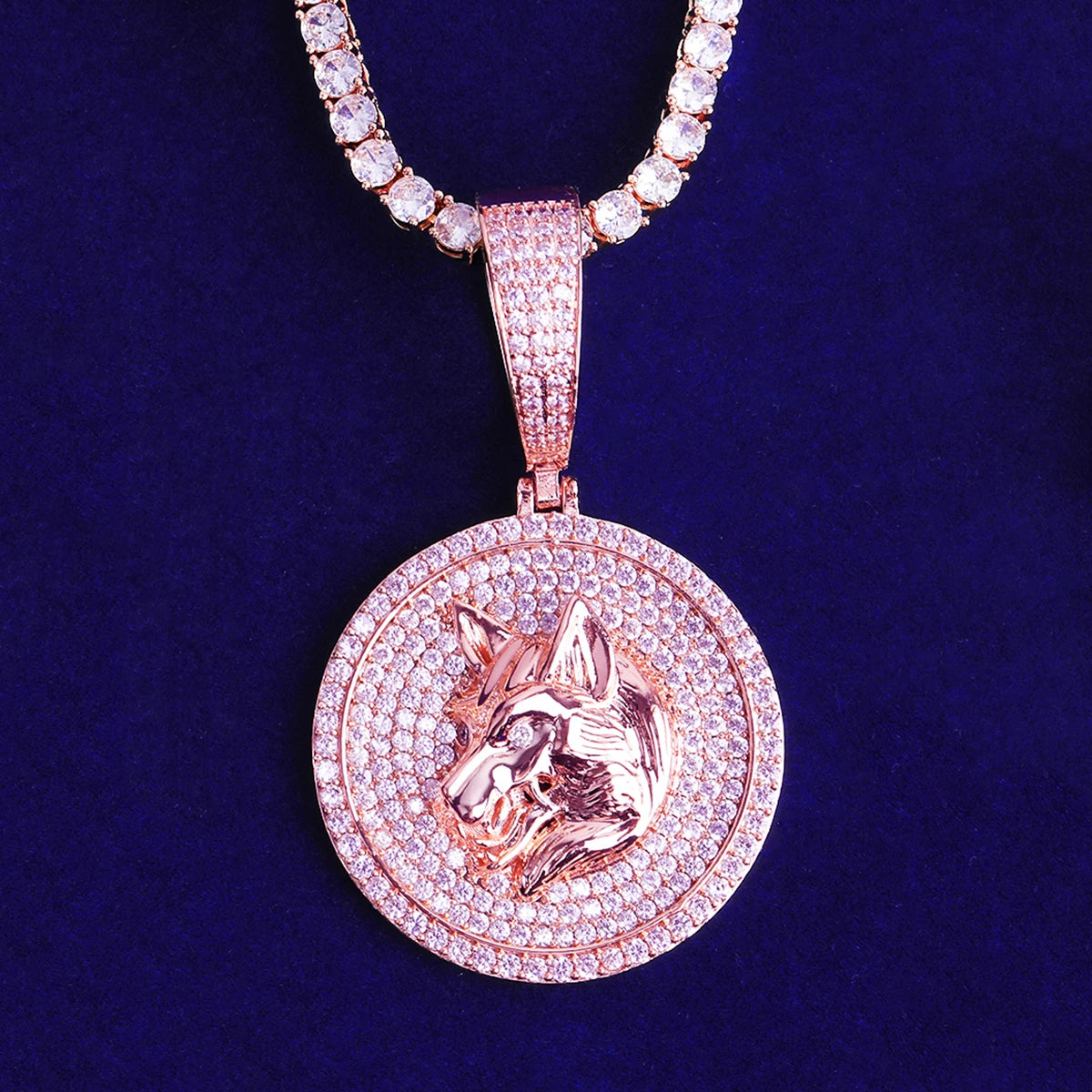 Alpha Wolf | 5AA+ Iced Blinged Out VVS Diamond CZ Hip Hop Pendant