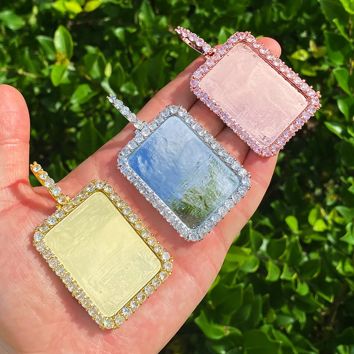 Photo Bomb | VVS Diamond CZ Iced Blinged Out Photo Picture Necklace