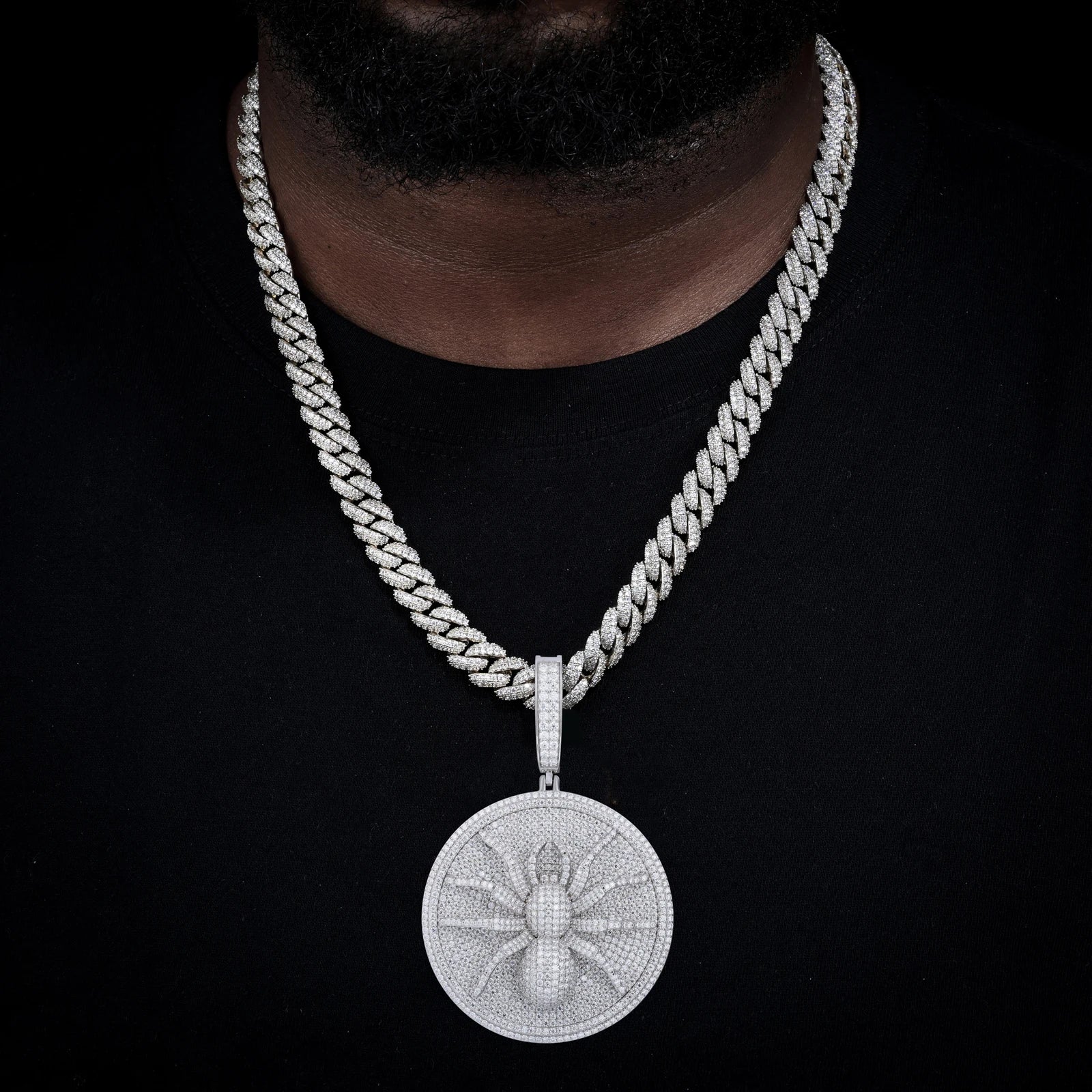 Spida | 925 Sterling Silver Luxury Moissanite Diamond Spider Hip Hop Pendant