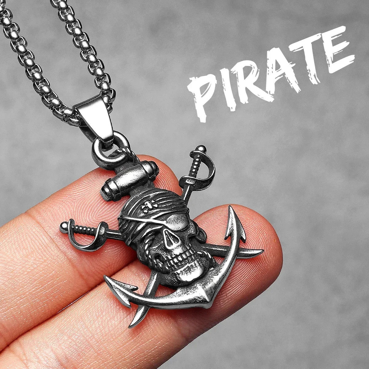 Pirate Collection | 316L No Fade Solid Stainless Steel Anchor Skull Street Wear Pendants