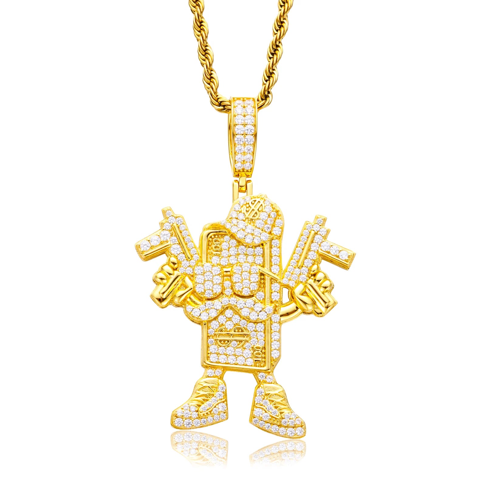 Protect The Paper | Iced Blinged Out Moissanite Diamond 925 Solid Hip Hop Pendant