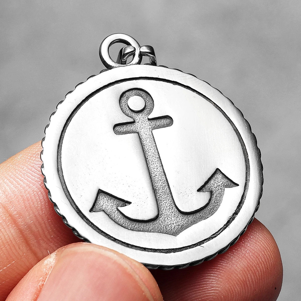 Compass Anchor | 316L Solid Stainless Steel Nautical Anchor Pendant
