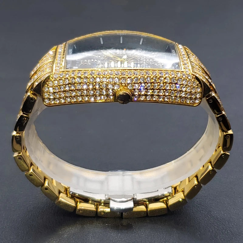 Navigation | VVS Diamond CZ Night Star Sky Compass Hip Hop  Iced Blinged Out Watch