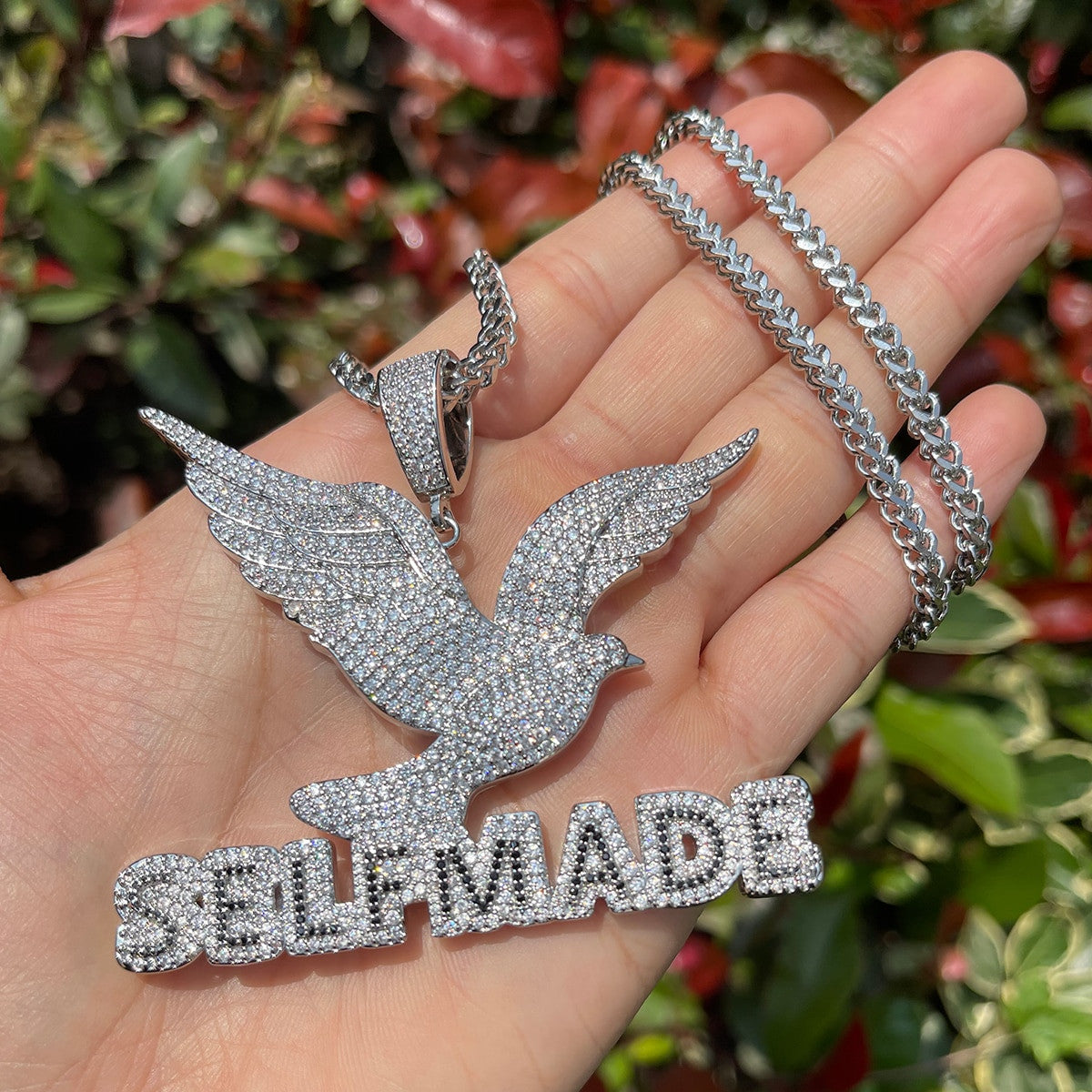 Self Made | Bird Of Expression Flooded Ice Prong Set Hip Hop Pendant