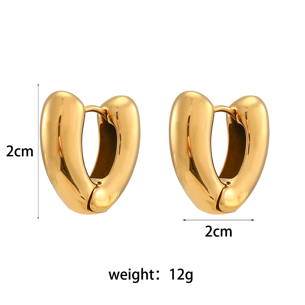 Dream | 18k Gold Over Solid Stainless Steel Waterproof Anti-allergenic Hoop Earrings