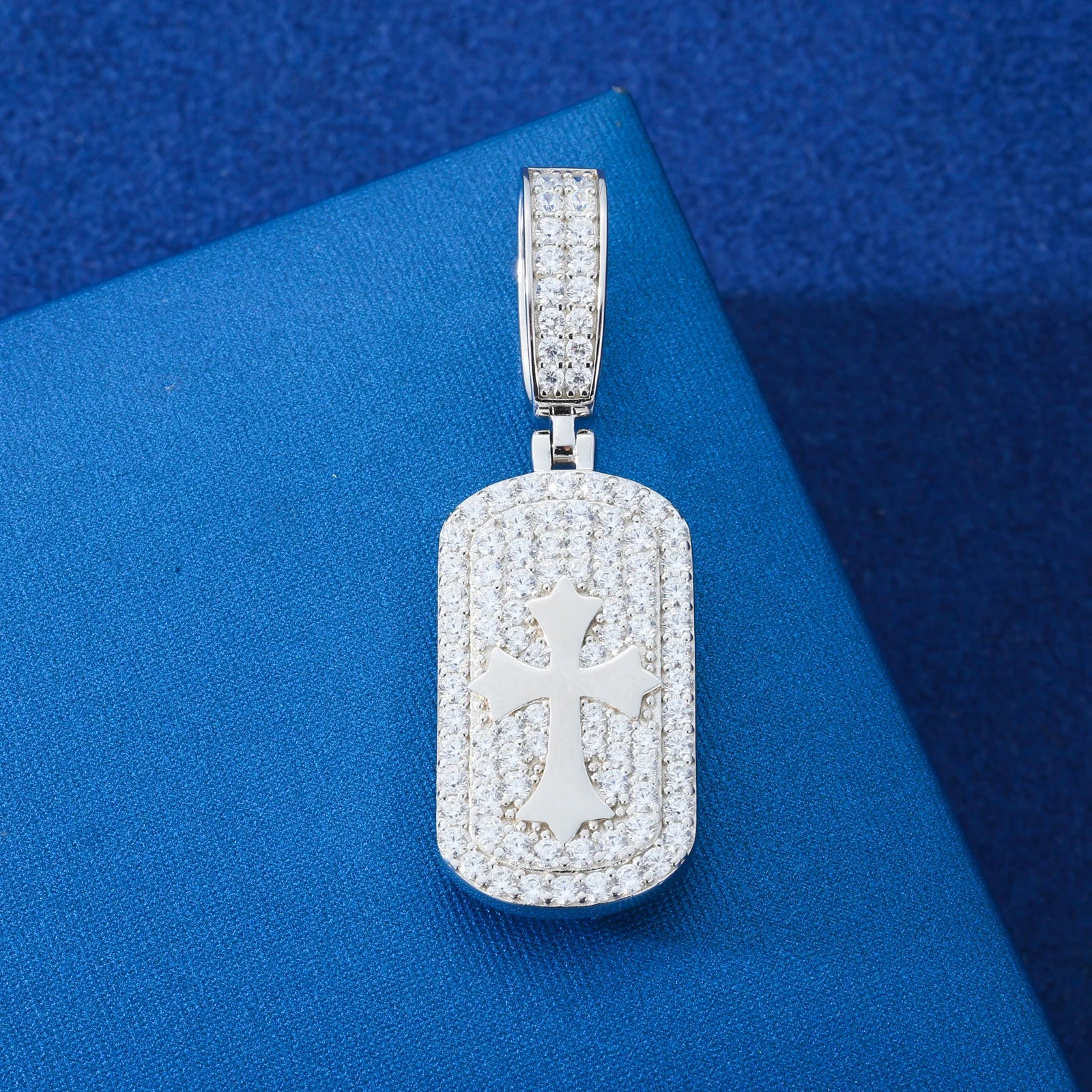 Self Certified | Moissanite Diamond Iced Bling 925 Silver Cross Pendant Necklace