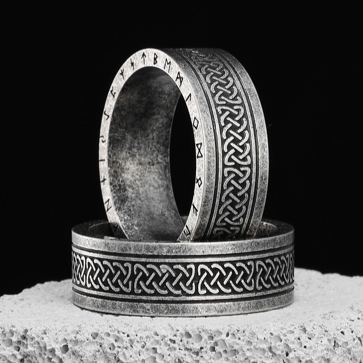 Celtic Knot | Solid Stainless Steel Viking Runes Unique Designer Men's Rings