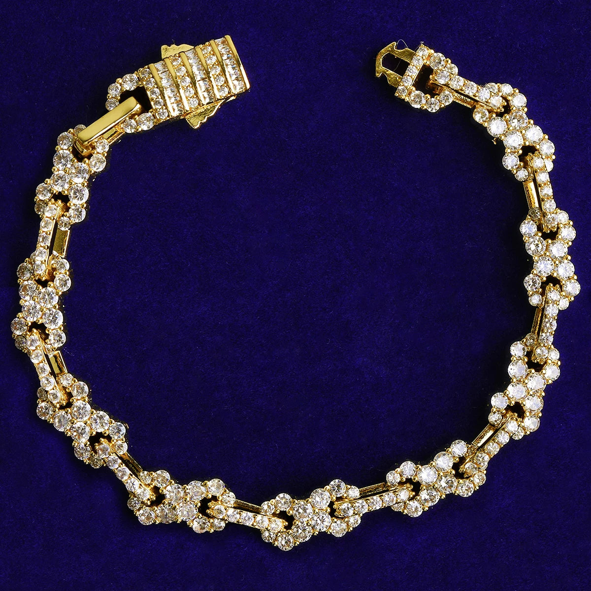 Infinite Cuban | Iced Blinged Out VVS Diamond CZ Infinity Cuban Link Chain Bracelet