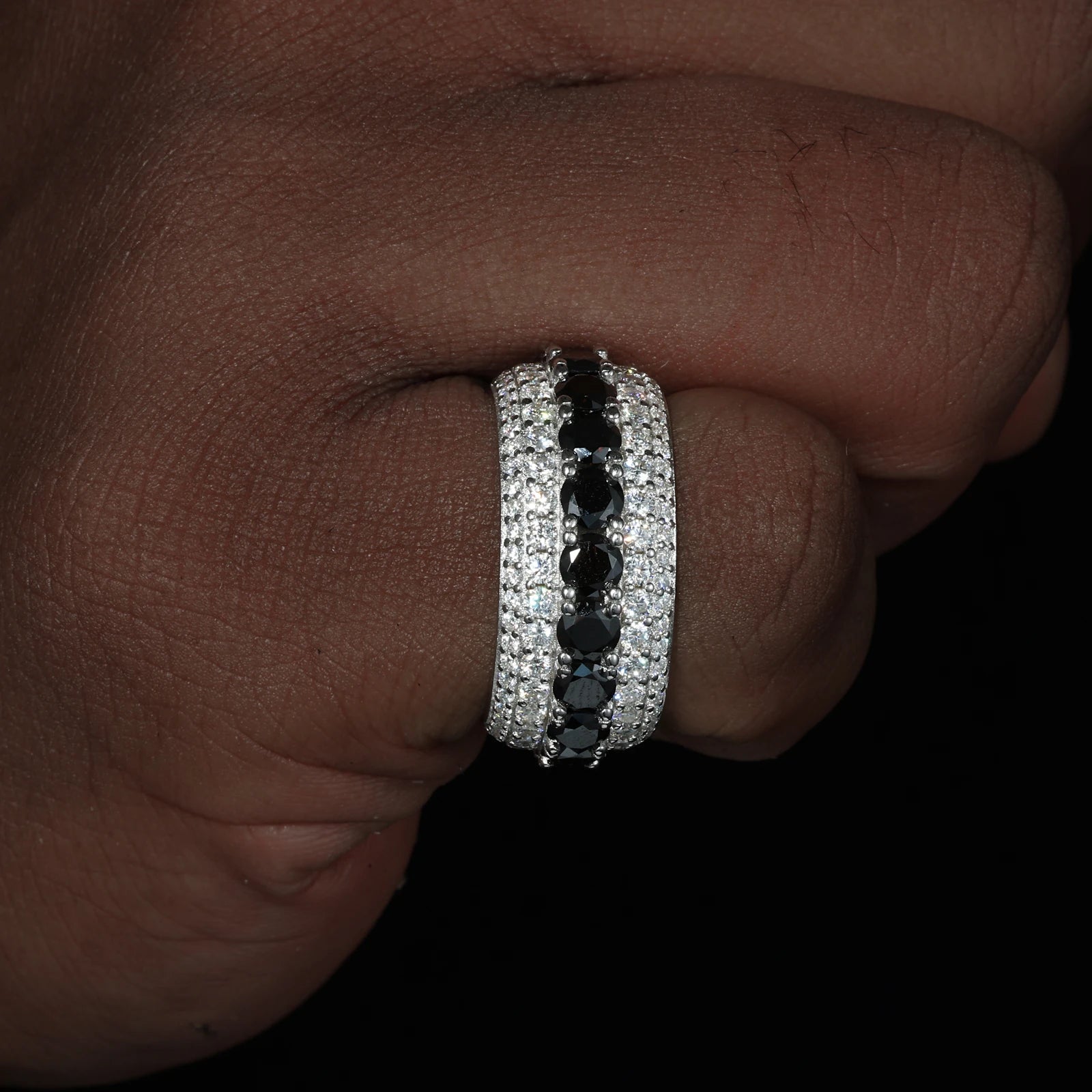 Skunked Ice | VVS Diamond Moissanite Solid 925 Iced Blinged Out Rings