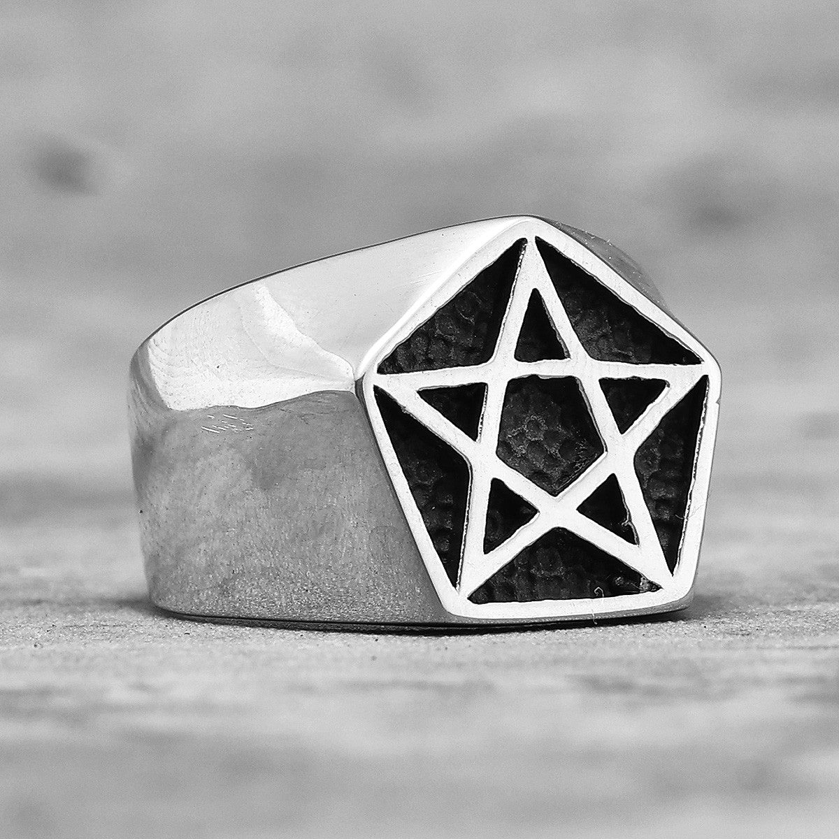 Pentagram | 316L No Fade Stainless Steel Mens Unique Personality Rings