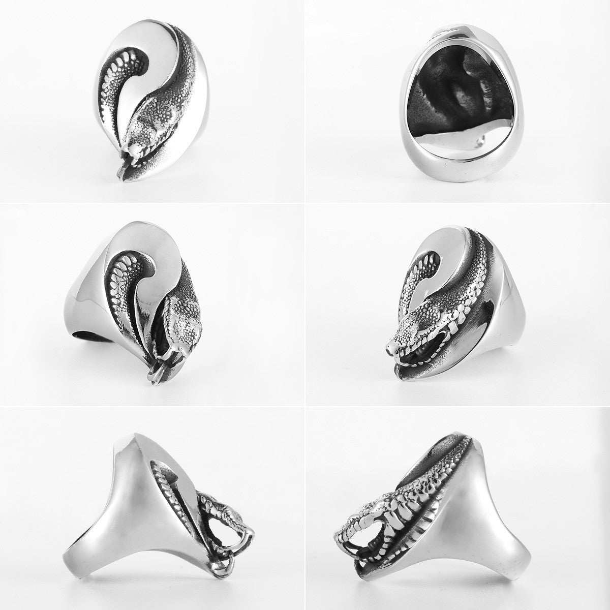 Viper | 316L Solid Stainless Steel Men's Unique Mysterious Personality Street Wear Rings