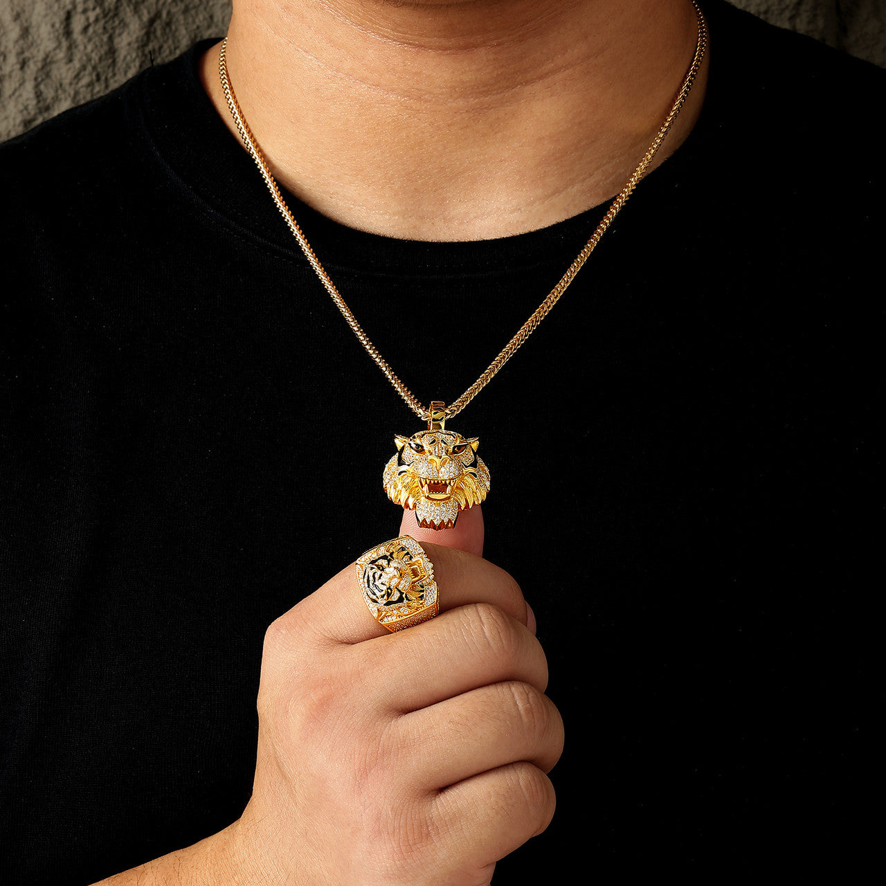 Tiger Pride | Sterling Silver Moissanite Diamond Luxury Hip Hop Iced 3D Tiger Pendant