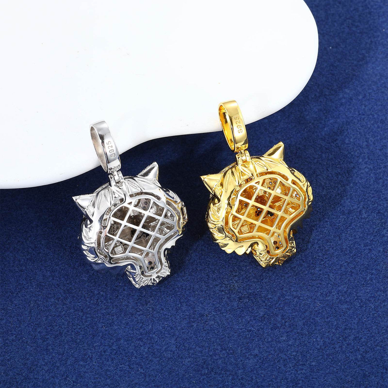 Tiger Pride | Sterling Silver Moissanite Diamond Luxury Hip Hop Iced 3D Tiger Pendant