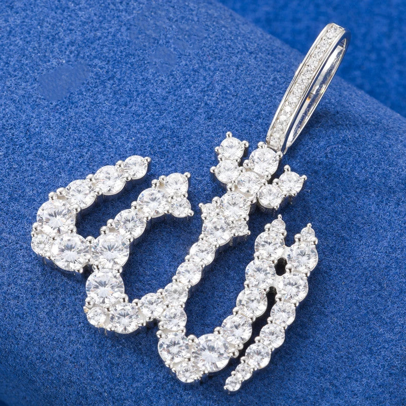 Allah The Almighty | Solid Silver Genuine Mossanite Diamond Spiritual Hip Hop Pendant