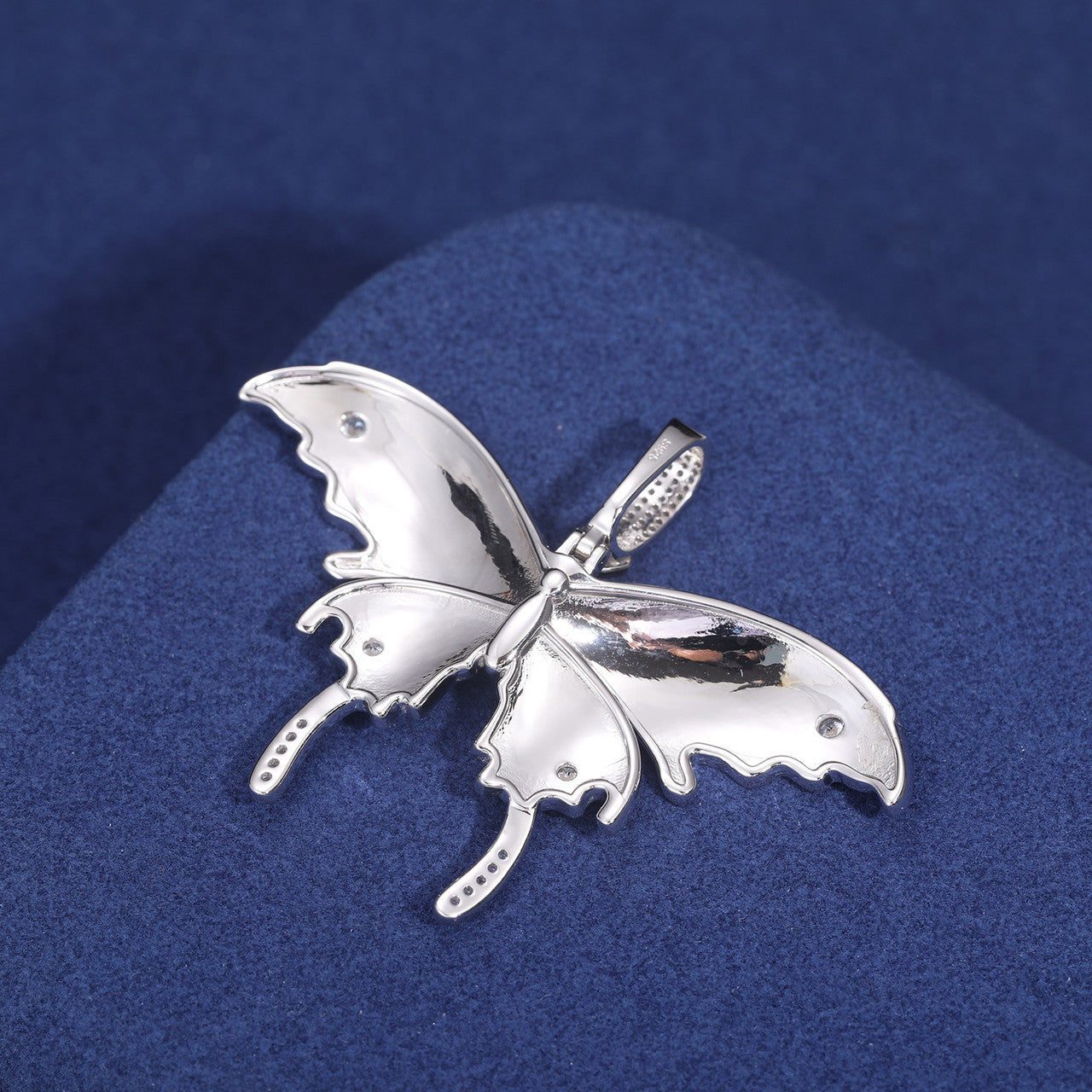 Butta | VVS Diamond Moissanite Certified Enamel Butterfly Sterling Silver Hip Hop Pendant