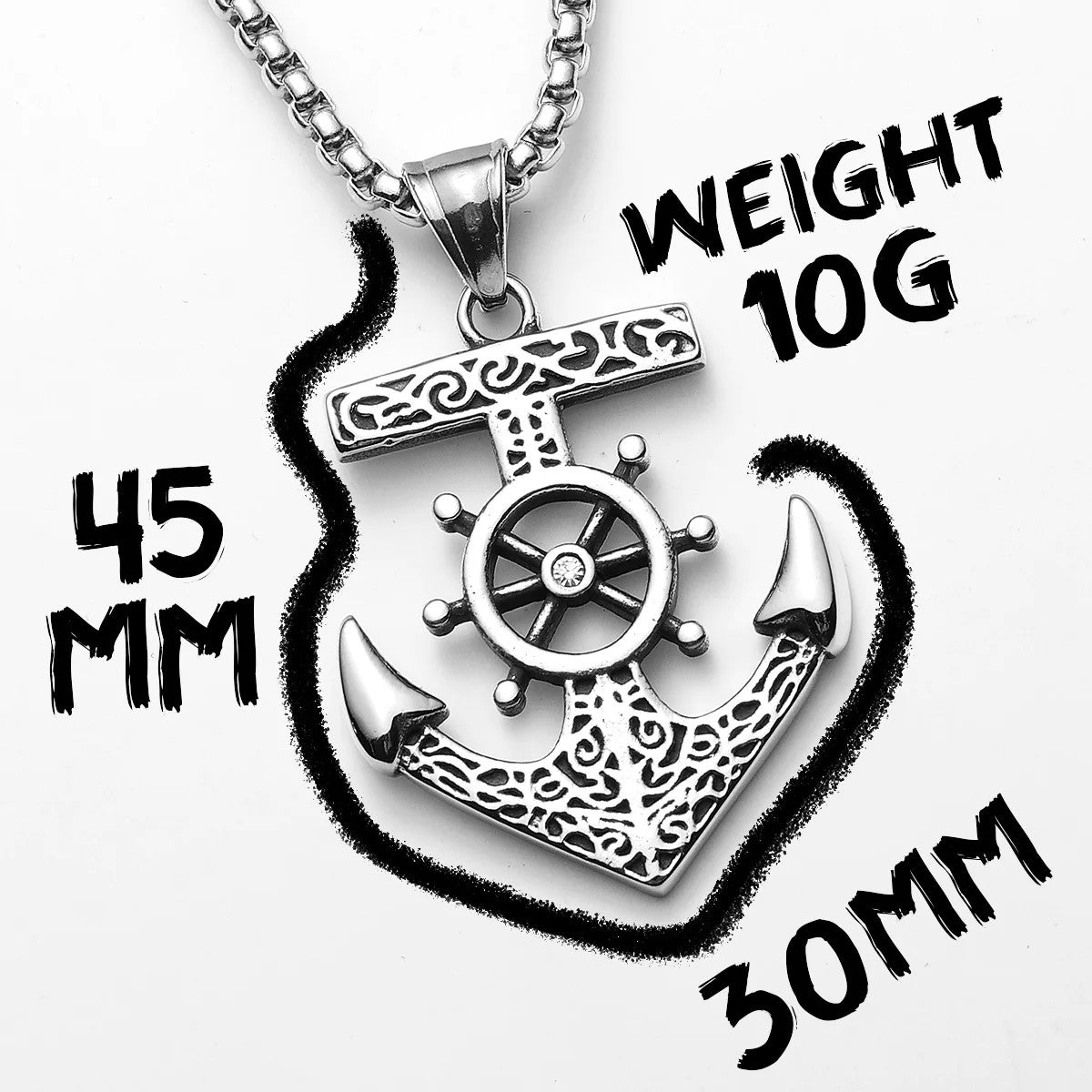 Strong Anchor | 316L No Fade Stainless Steel Strength Anchor Street Wear Pendant
