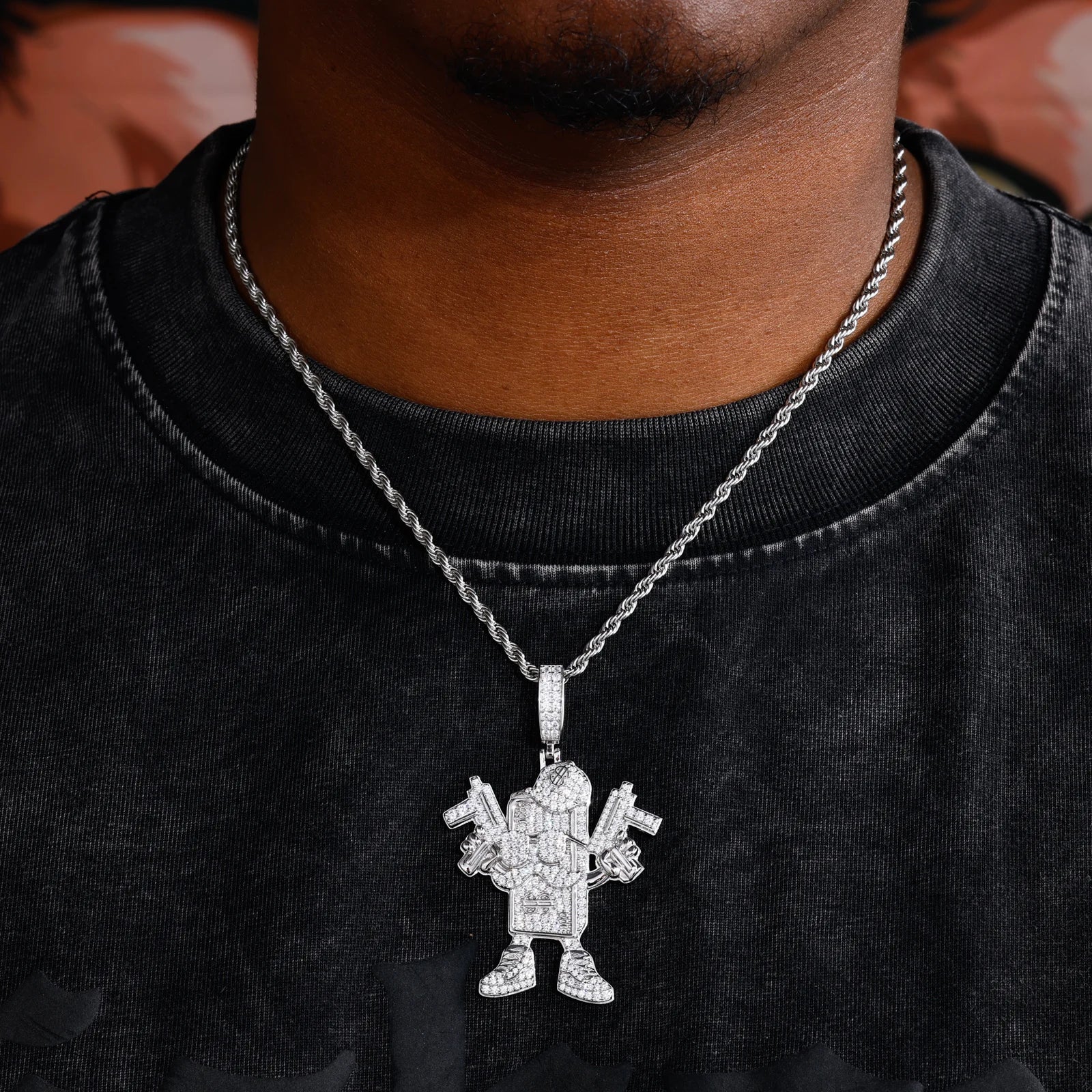 Protect The Paper | Iced Blinged Out Moissanite Diamond 925 Solid Hip Hop Pendant