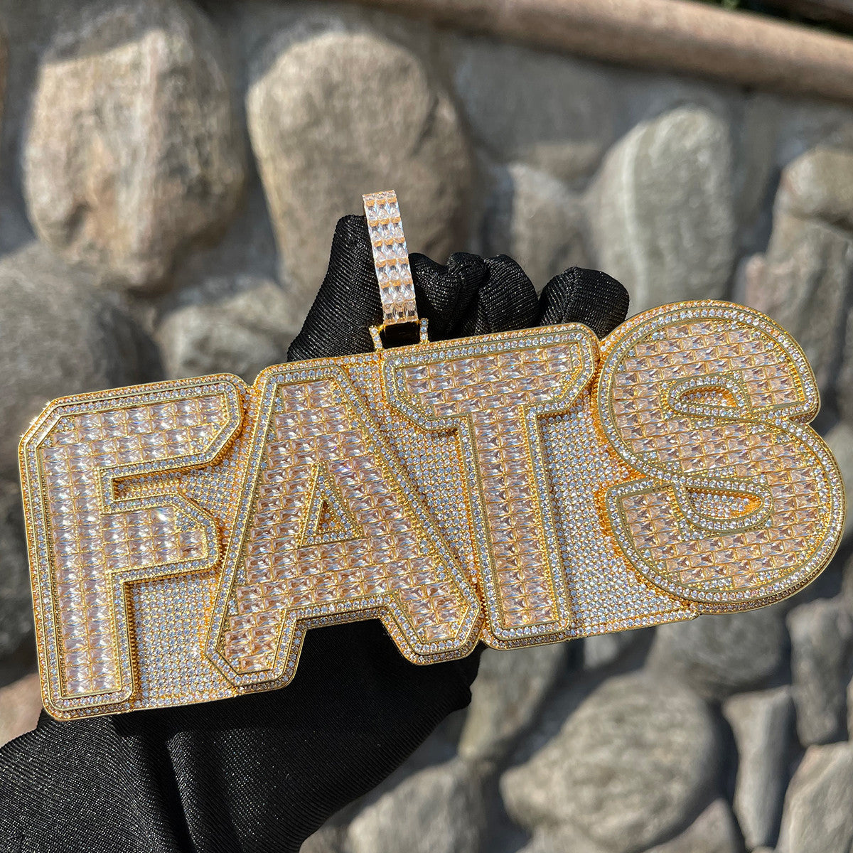 HeavySet | Iced Custom Made Baguette Initial Letter Blinged Out Hip Hop Pendants