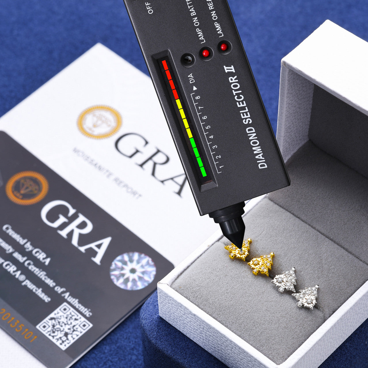 Christmas Tree Snow Flake Festive Holiday Moissanite Diamond Sterling Silver Party Stud Earrings