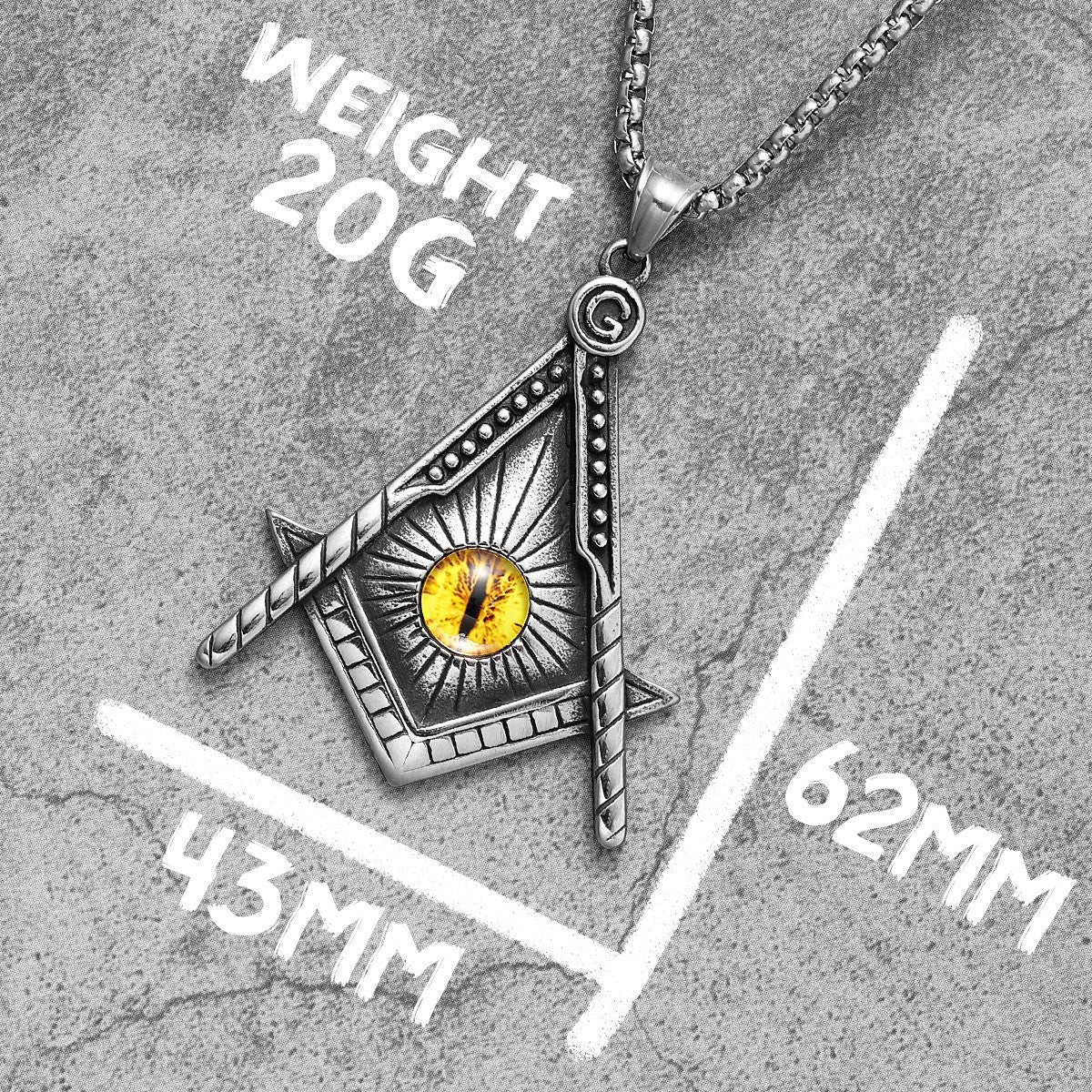 Freemasonry | Eye of God Stainless Steel Masonic Unique Mysterious Pendant