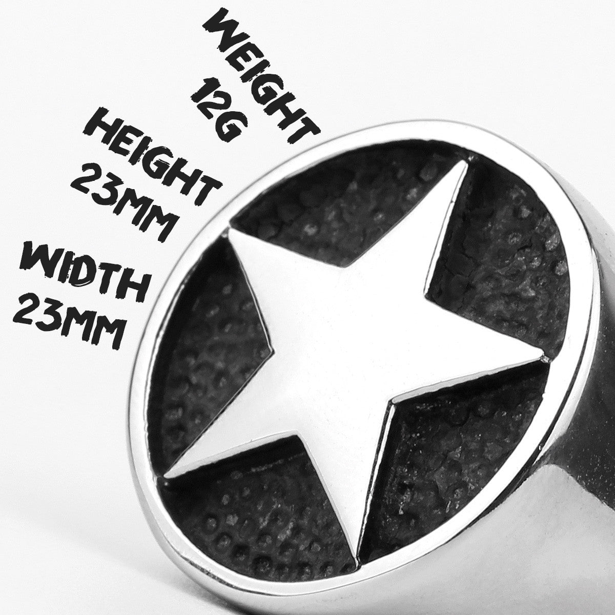 El Capitan | 316L No Fade Stainless Steel 5 Pointed Star Biker Street Wear Hip Hop Rings