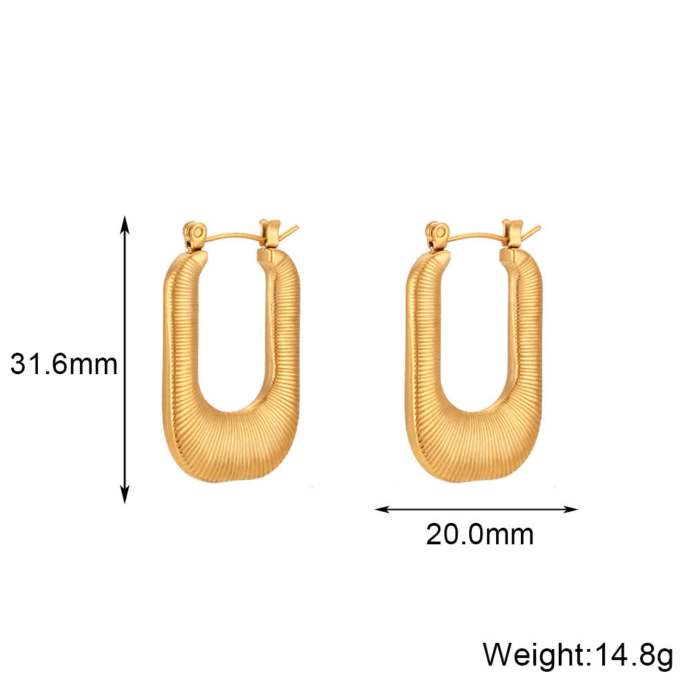 Dream | 18k Gold Over Solid Stainless Steel Waterproof Anti-allergenic Hoop Earrings