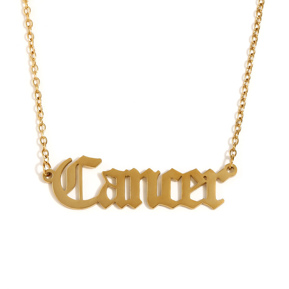 Silver 18k Gold Waterproof Tarnish Free 12 Star Zodiac Sign Pendant Necklaces