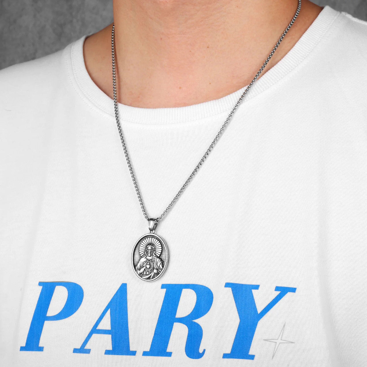 The Christ Collection | Christian Jesus Heart Solid Stainless Steel Spiritual Pendants