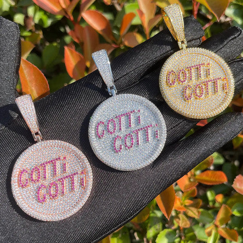 Mens Iced Gotti Gotti Claw Set 24k Gold 925 Silver Hip Hop Pendant