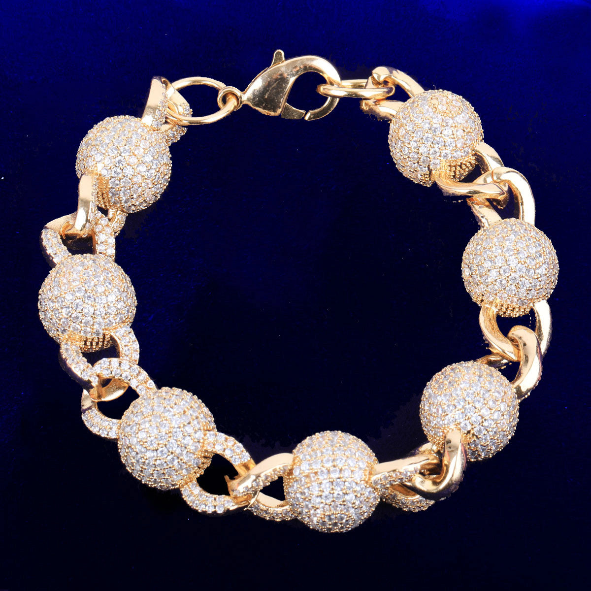 MR. BIG BALLS | VVS Diamond CZ 15mm Iced Blinged Out Hip Hop Prong Set Bracelet