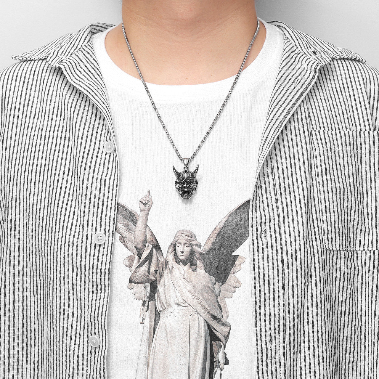 Prajna | Men's Stainless Steel Devil Horns Street Wear Pendant