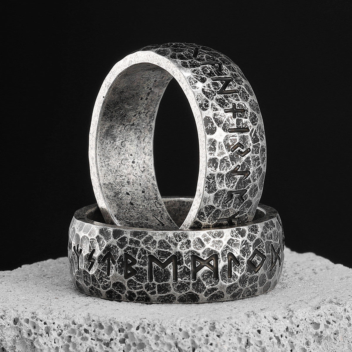 Viking Rune | 316L Ancient Alphabet Viking Letters Street Stylish Men's Vintage Rings