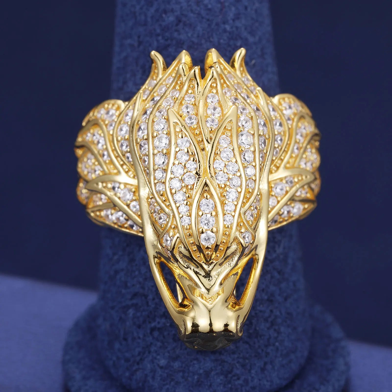 Dragon Heart | Moissanite Diamond 925 Sterling Silver Iced Blinged Out Dragon Ring