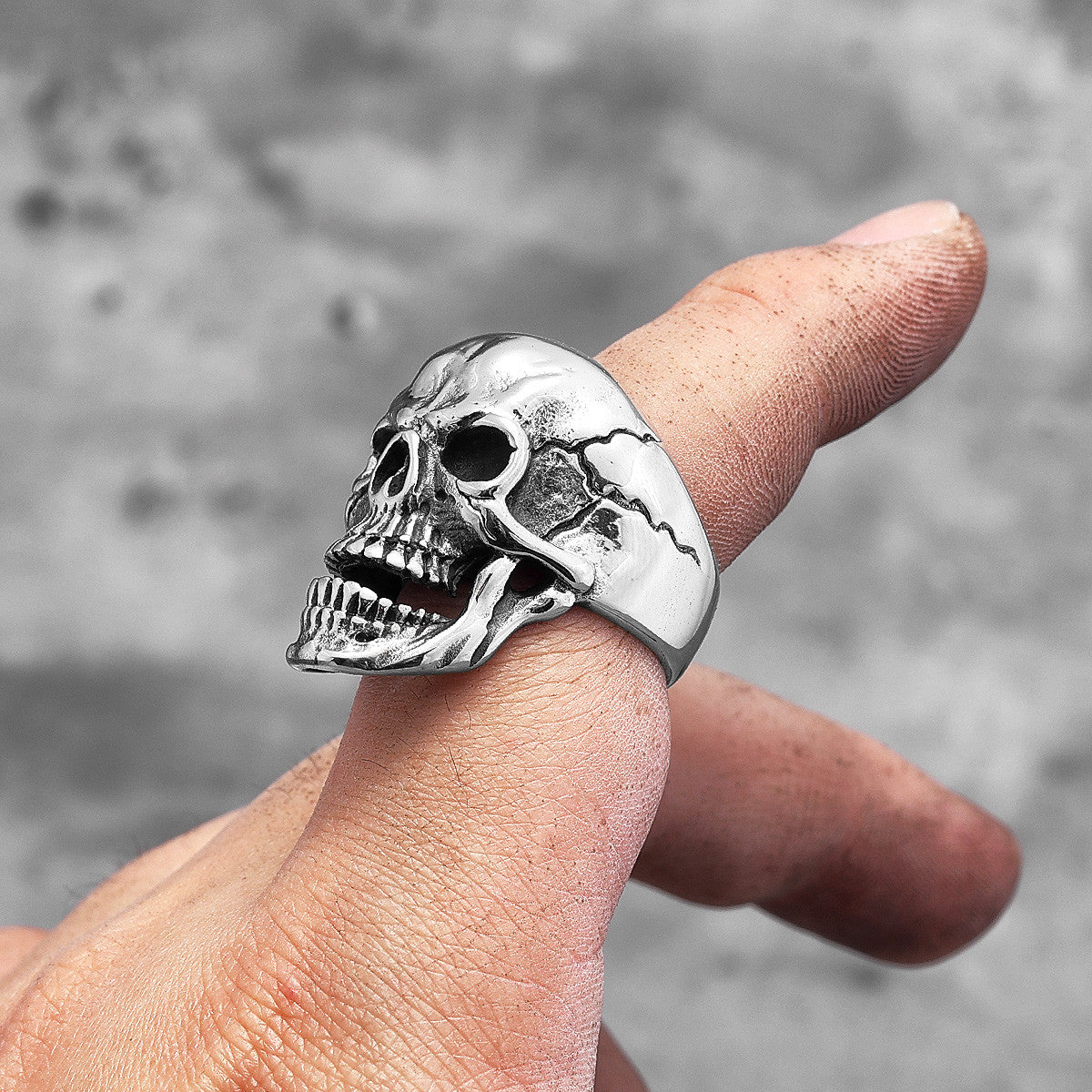 Broken Skull | Vintage Unique Personality Stainless Steel Street Style Hip Hop Rings