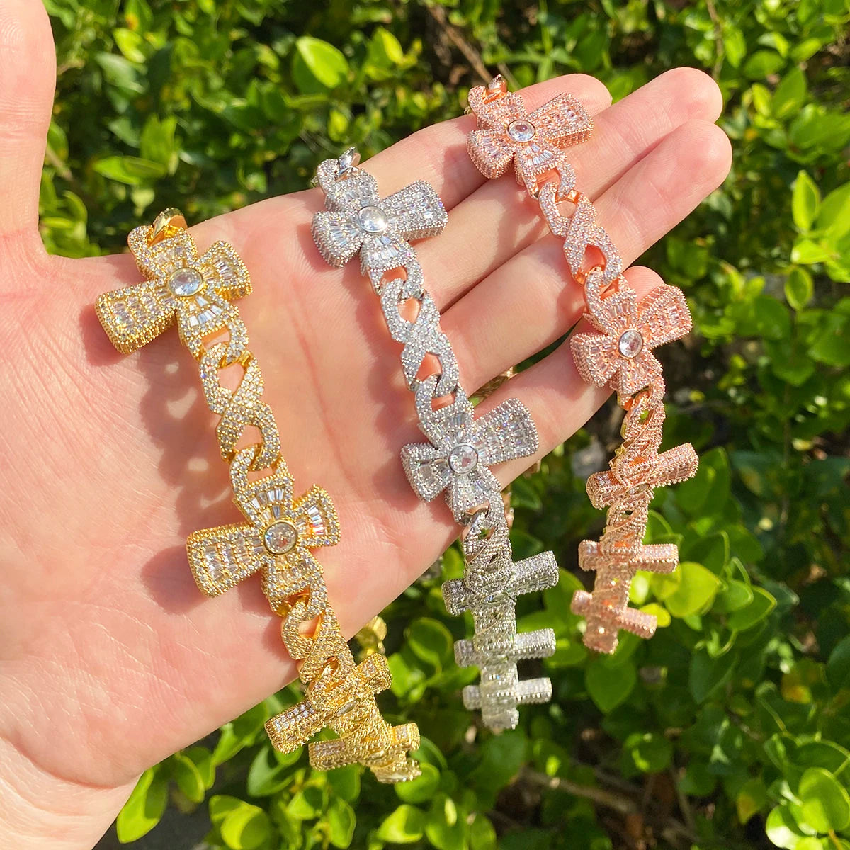 Eternal Cross | 5AA+ VVS Diamond CZ Infinity Link Hip Hop Cross Chain Necklace