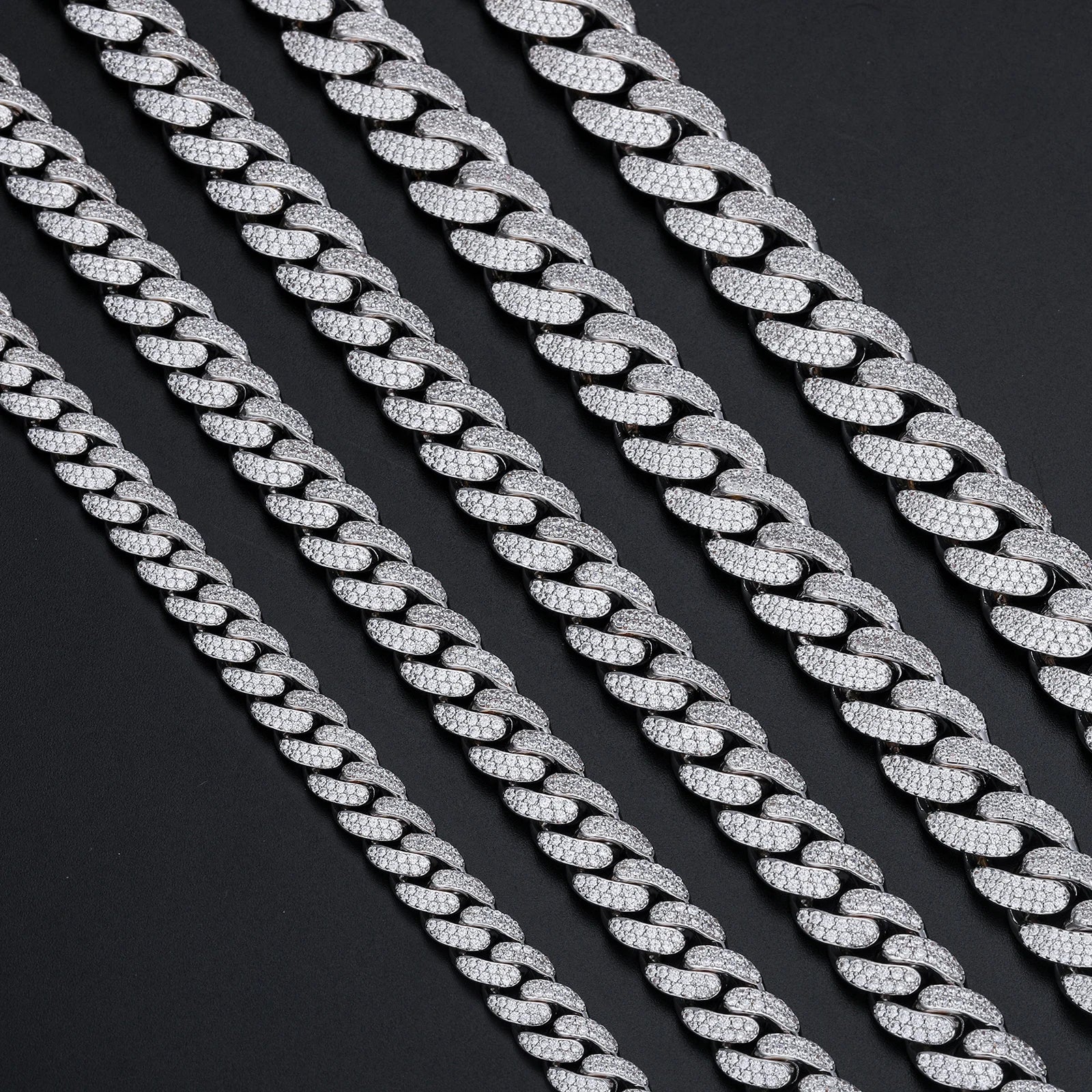 Cuban Luxury | 6mm -12mm Iced Blinged Out Moissanite Diamond 925 Silver Miami Cuban Link Chain