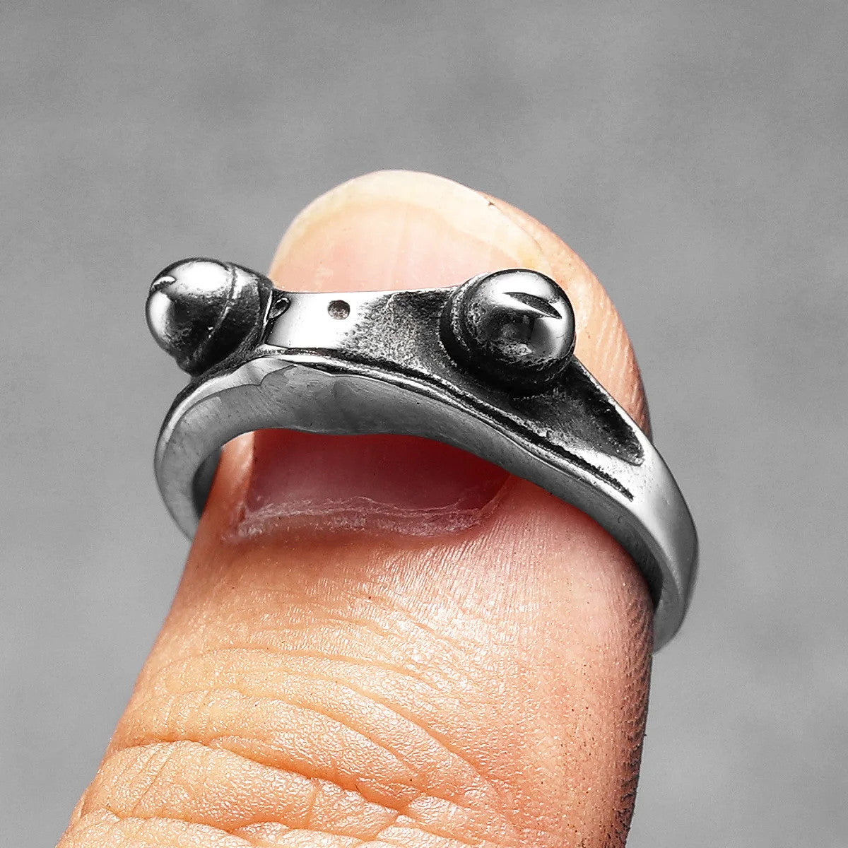 Frog Prince | 14k Gold Brushed over No Fade 316L Stainless Steel Mythical Rings