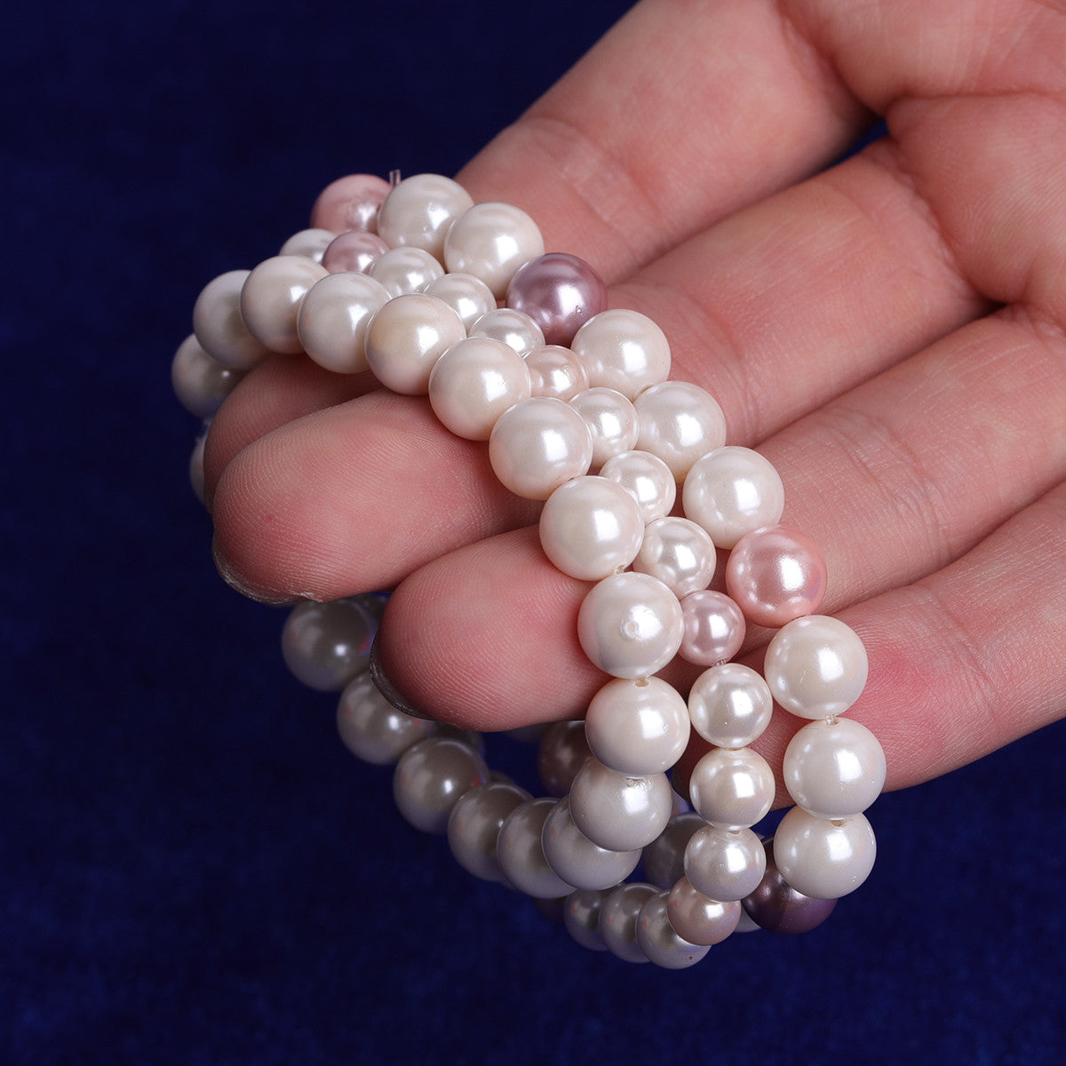 White Pink Casual High Fashion Adjustable Pearl Bracelets