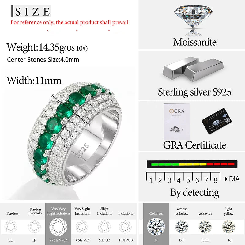 Skunked Ice | VVS Diamond Moissanite Solid 925 Iced Blinged Out Rings