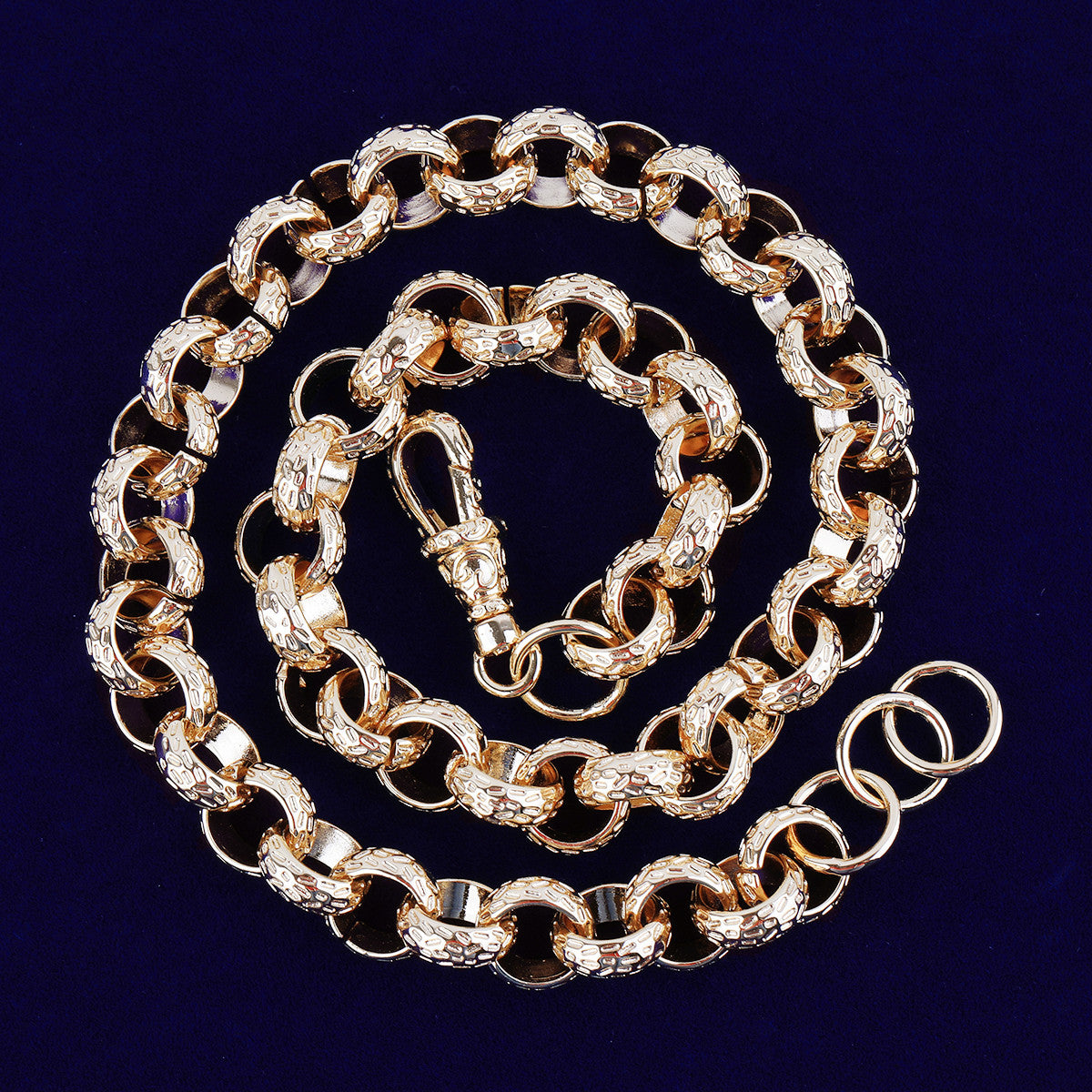 Albert Clasp Chain | Designer Diamond Cut 24k 925 Silver Rose Gold Hip Hop Chain