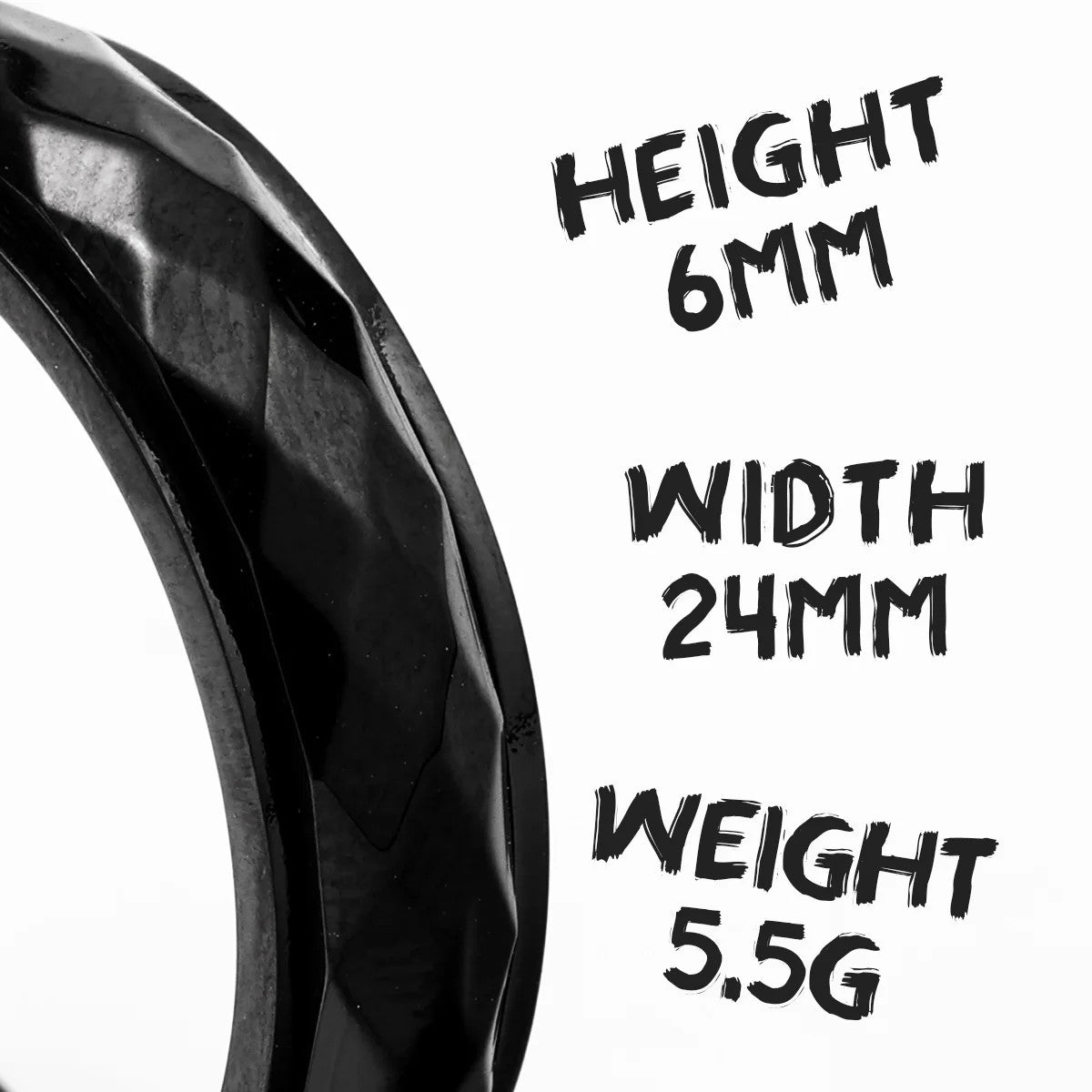 Geometric | Black Silver Solid Stainless Steel Rotating Classic Streetwear Rings