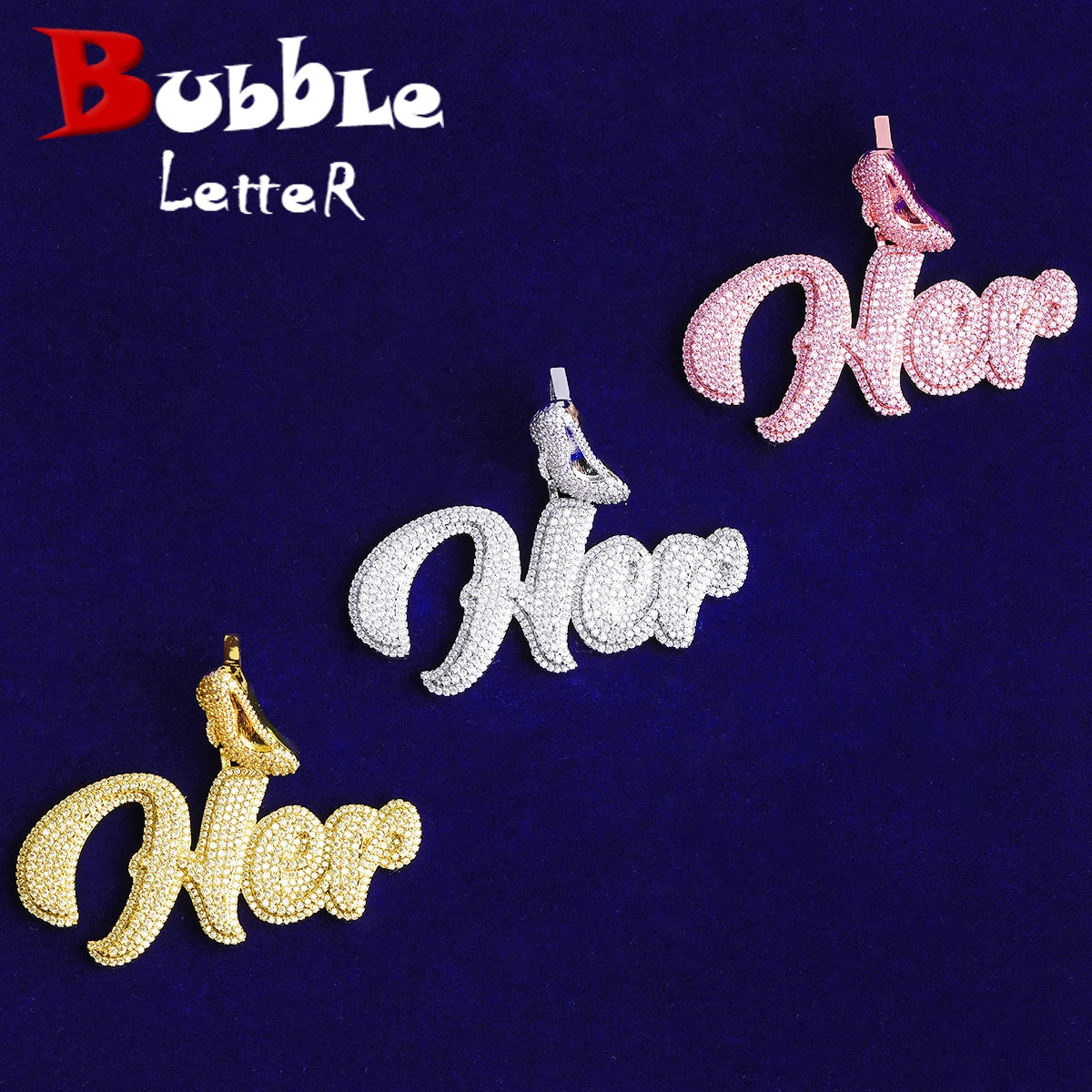 Her | VVS Diamond CZ Glass Slipper Iced Blinged Out Pendant Chain Necklace