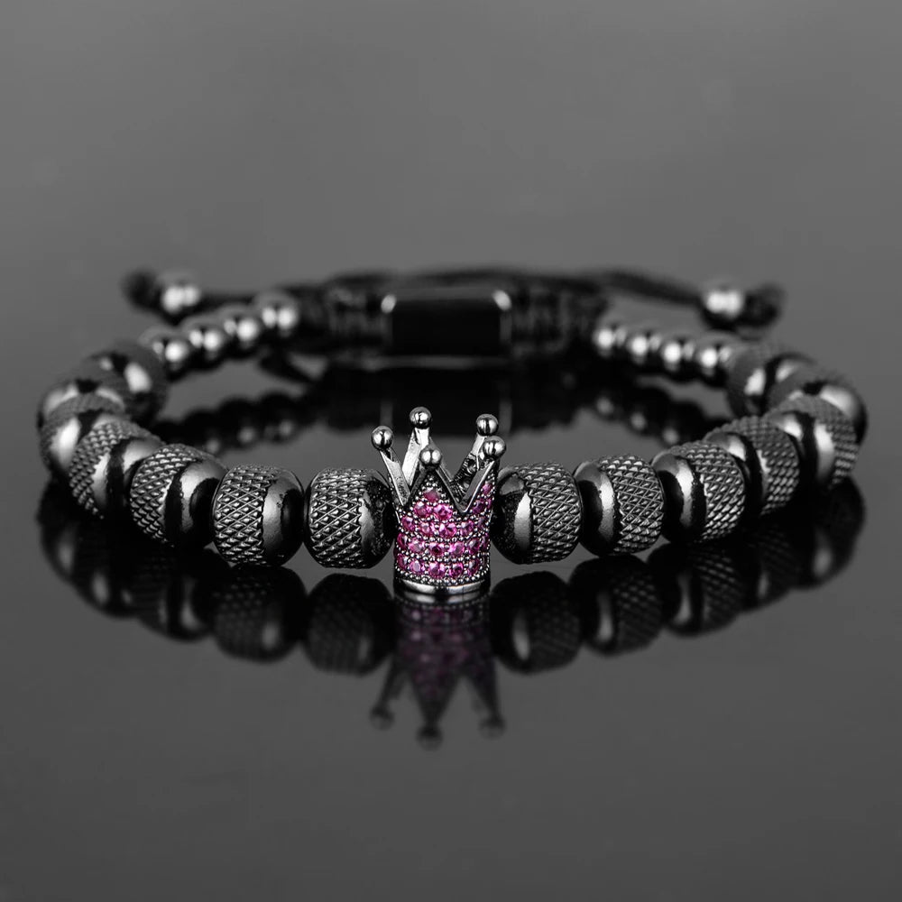 Blessings | VVS Diamond CZ 8MM Kings Crown Iced Blessings Gift Card Message Bracelet