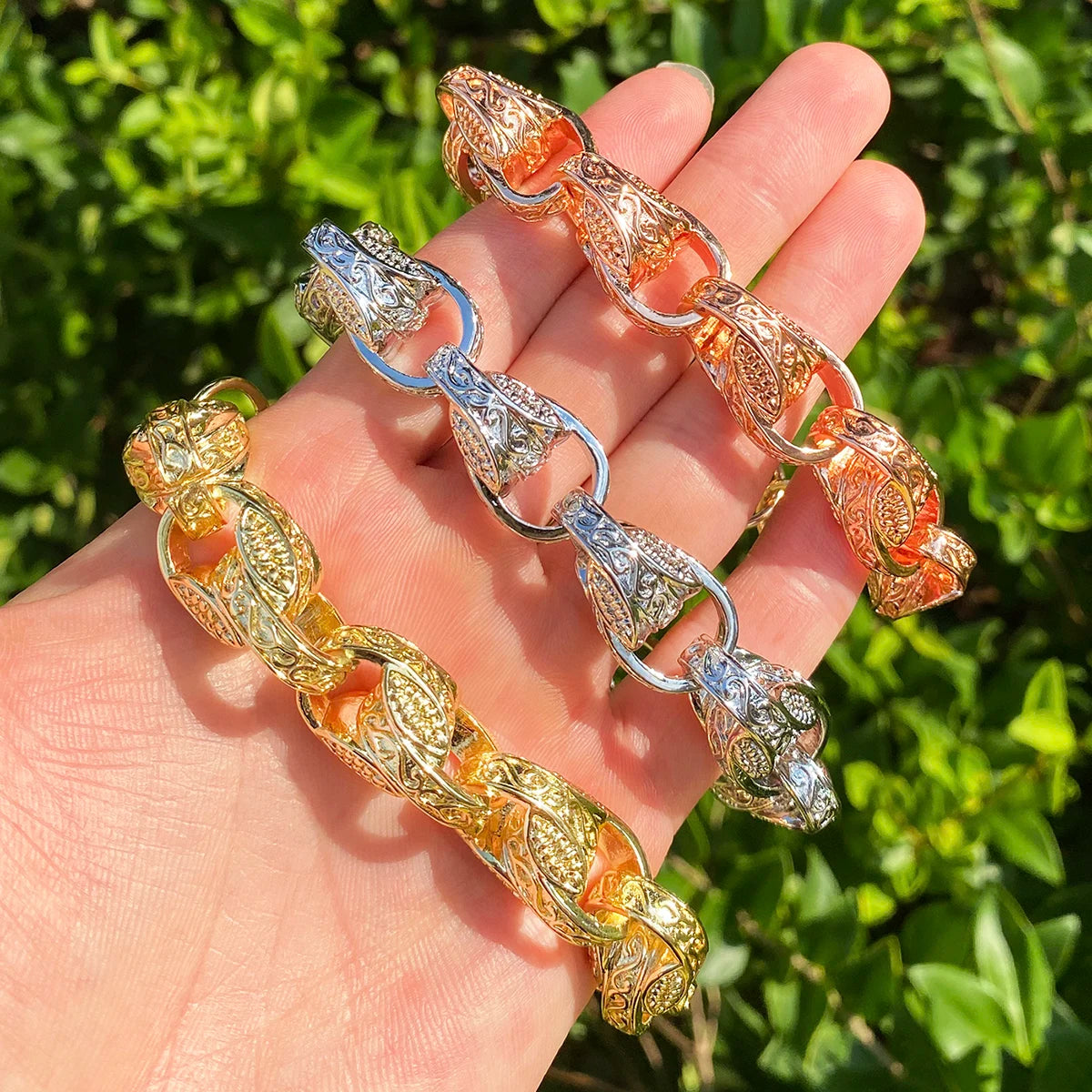 The Rebirth II | Tulip Ring 20mm Rolo Link Albert Clap Hip Hop Designer Bracelet