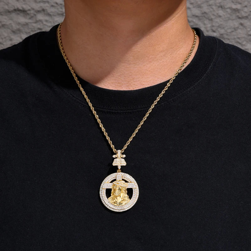The Sacrifice | Luxury Moissanite Diamond Iced Blinged Out 925 Silver Jesus Piece Pendant