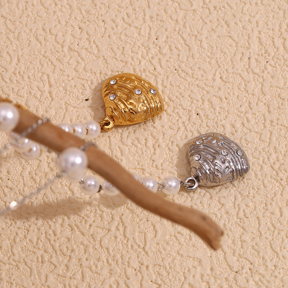 18k Gold Silver Stainless Steel Waterproof Seashells Starfish Pendants Necklace