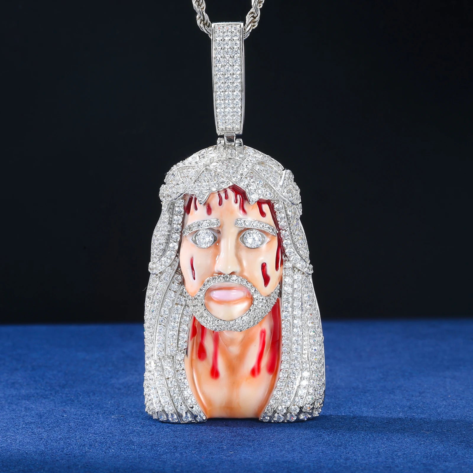 The Redeemer | Lifelike Moissanite Diamond Jesus Piece 925 Sterling Silver Iced Pendant
