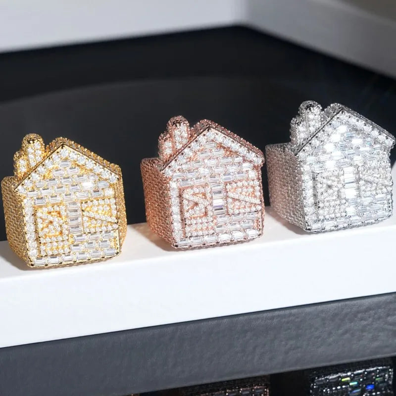 Trap | Moissanite Diamond 925 Sterling Silver Trap House Luxury Hip Hop Rings