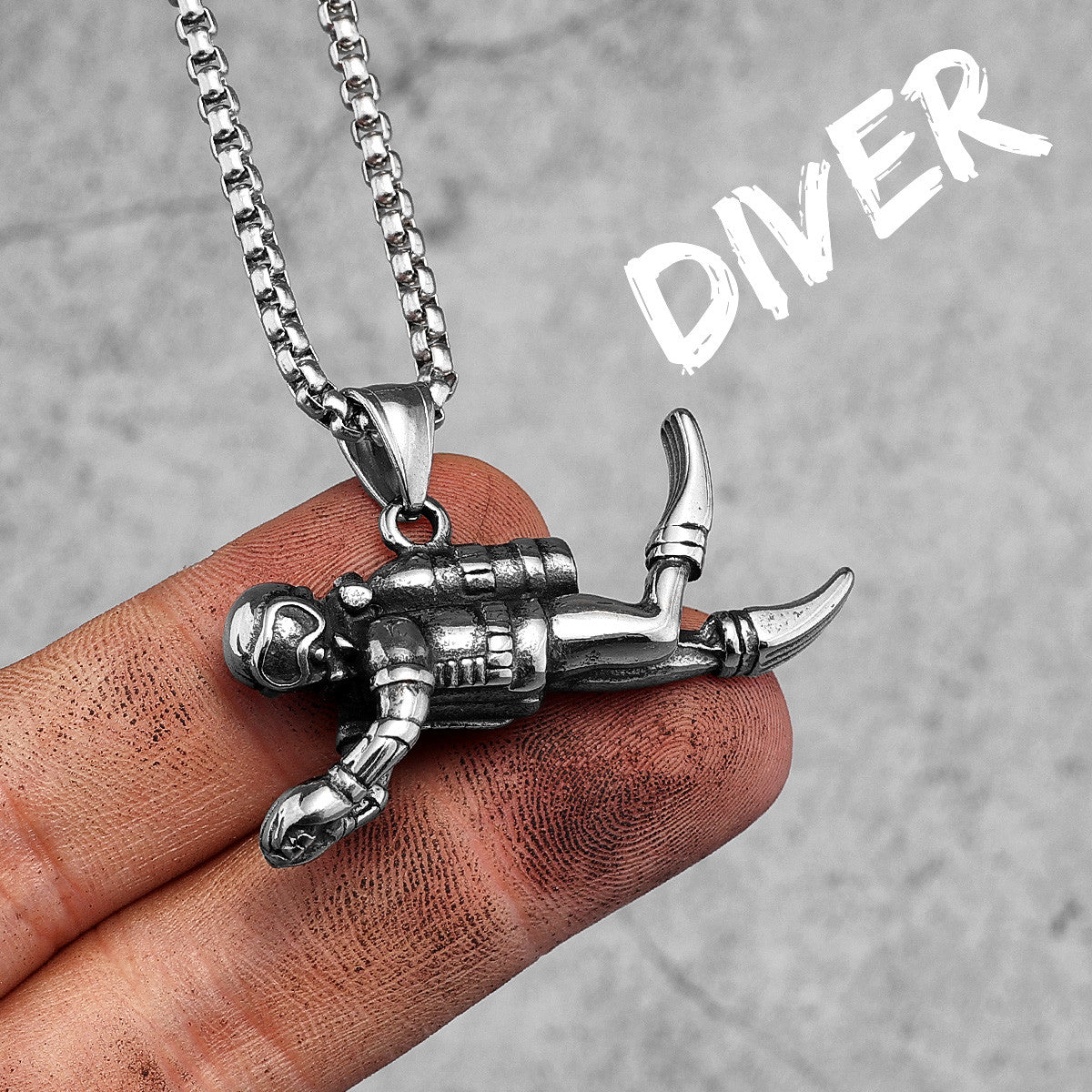 Deep Sea | 316L Stainless Steel No Fade Scuba Diver Street Wear Casual Pendant