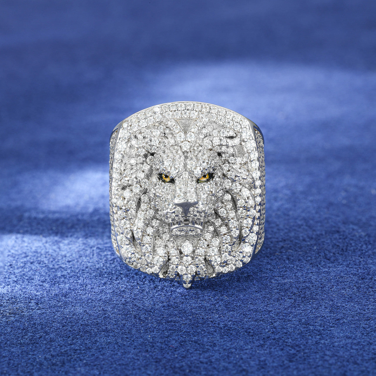 The Bold Lion | Moissanite VVS Diamond Lion Head Solid 925 Silver Hip Hop Rings